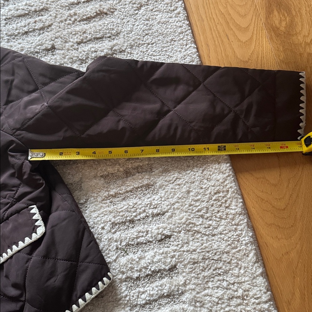 Wayf Chocolate Quilted Jacket with Ivory Accents - Picture 7 of 10